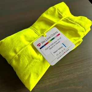 NWT Neon yellow plus size footless tights by We Love Colors